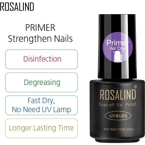 ROSALIND Nail Polish 7ml Fast Dry Primer Nails Soak Off Semi Permanent Varnish Designed For Manicure Acrylic UV Polish