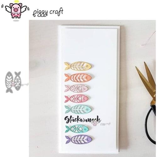 Piggy Craft metal cutting dies cut die mold Pattern fish decoration Scrapbook paper craft knife mould blade punch stencils dies