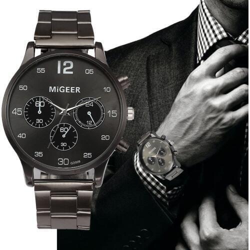 MIGEER 2019 Watch Men New Fashion Top Brand Date Luxury High Quality Design Business High Quality Relogio Masculino reloj hombre