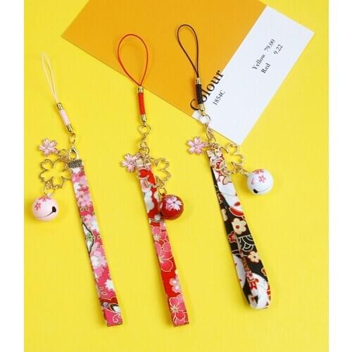 Cute Cat Smart phone Strap Lanyards for iPhone Samsung Decor Daisy Flower Cat Bell Mobile Phone Strap Hang Rope Phone Charms