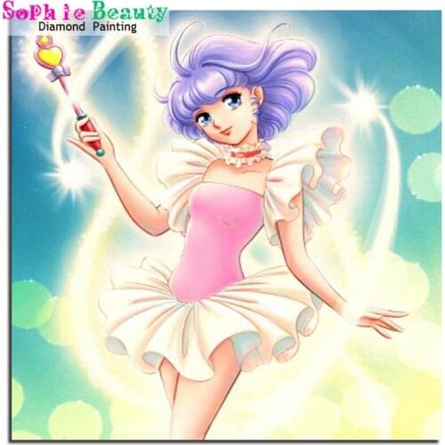 Cartoon Anime Girl Diamond Painting 5D DIY Cross Stitch Wall Sticker Mosaic Diamond Embroidery Home Decoration Painting 20A081