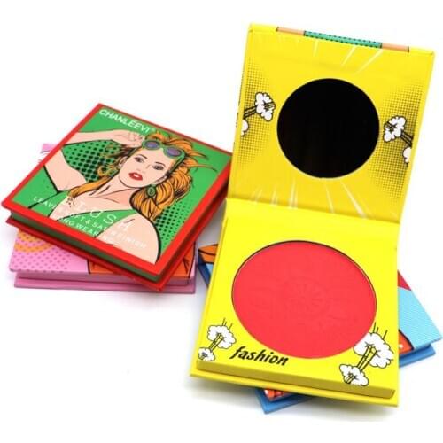 Cartoon Blusher Powder Rouge Cheek Makeup Natural Good Complexion Delicate Cosmetics Blush Eye Shadow Face Pressed Powder TSLM1
