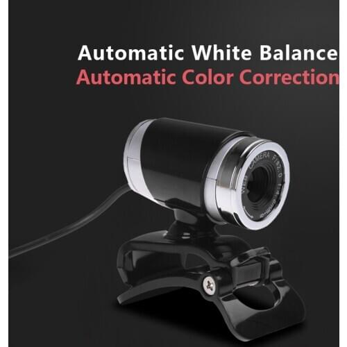 2020 New USB 2.0 50 Megapixel HD Camera Web Cam with MIC Clip-on 360 Degree for Desktop Skype Computer PC Laptop Black