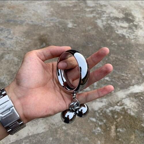 New Stainless Steel Male Penis Ring Delay Ejaculation Chastity Device Sex Toys Metal Ball Bondage Restraint Men Cock Ring 18