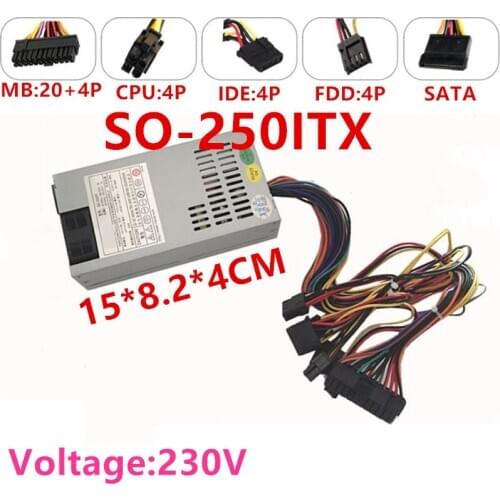 New PSU For Rosoa AIO ITX Small 1U Rated 150W Peak 250W Power Supply SO-250ITX
