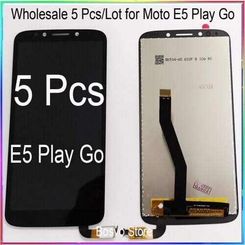 WholeSale 5 Pcs/lot for Moto E5 PLAY Go LCD Screen Display with Touch Digitizer Assembly XT1920 XT1921