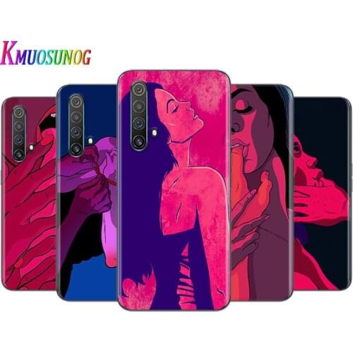 Sexy Lips Hot Girl For OPPO A73 2020 Find X2 Lite K5 K3K1 R17 RX17 R15 R9S F17 F15 F11 F9 F7 Transparent Phone Case