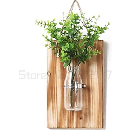 Plants on the wall decorate the restaurant wall creative wall decoration hydroponic vase Pendant