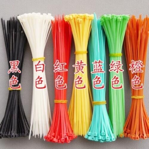 Self-locking nylon cable tie 4 * 200mm multi-color optional plastic strap nylon strap
