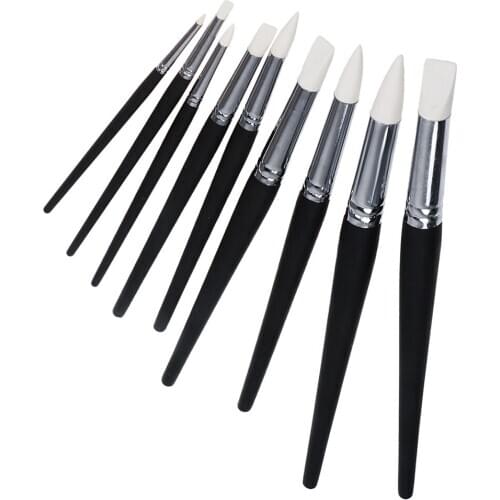 9x Silicone Color Shapers Clay Cake Sculpting Tools Pottery Painting Molding