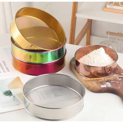 Sieve Stainless Steel 304 Superfine 80 Mesh Flour Sieve Household Hand-held Belt Hook Filter Sieve Sieve Baking Tools