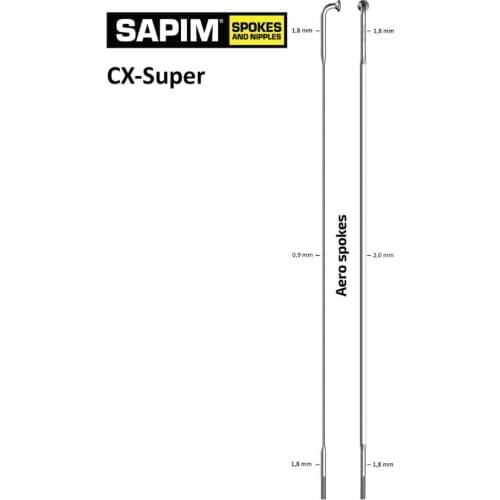 3.6g only! SAPIM CX-Super SPOKE STRAIGHT PULL BLACK 15G Lighter than CX-Ray 264-302MM