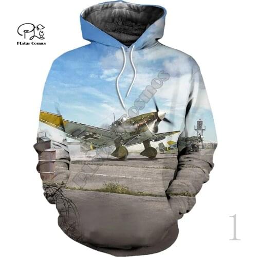 PLstar Cosmos 3DPrint Aircrafts Transport Plain Airplane Harajuku Streewear Funny Mens Women Zip Hoodies/Sweatshirt/Jacket Q-5