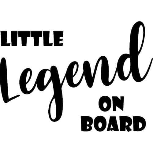 Little Legend on Board Art Text Vinyl Car Decal Fun Bumper Sticker Gift New Desgin Car Bady Decorative Stickers L014