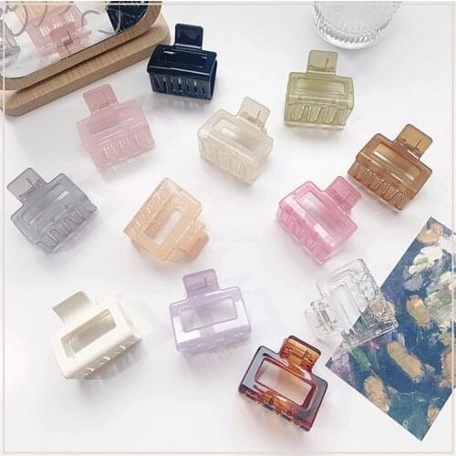 Hot Hair Claw Jelly Color Clips Barrette Acrylic Ponytail Crab Girls Women Hair Updo Hairpin Hair Styling Accessories US Ship