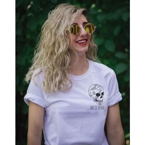 Art is Dead - Skull T-Shirt Bo Burnham cute graphic women fashion grunge aesthetic tumblr slogan artist kawaii cool girl tee top