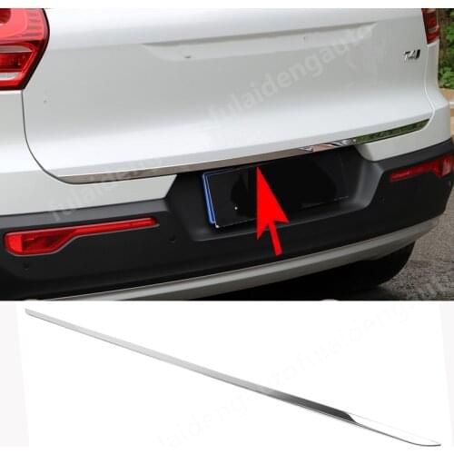 1pcs For Volvo XC40 2018-2020 STAINLESS STEEL REAR TRUNK TAIL GATE DOOR LID COVER TRIM Car Accessories