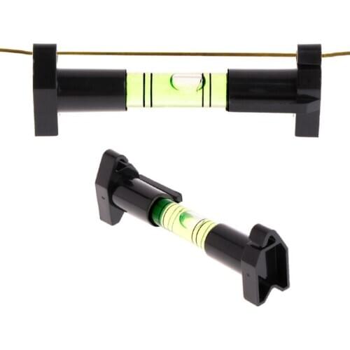 1pc Pocket Line Hanging Spirit Level Brick Rope Cord Wire String Bubble Hanger Black