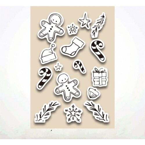 20Pcs 11*16CM Christmas Transparent Clear Stamp Silicone Stamp/Seal DIY Scrapbooking/Photo Album Easter Stamp Sheets Bulk Deals