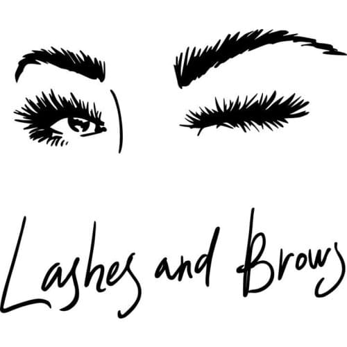 Beautiful Eyes Lash Wall Art Sticker Eyelashes Extensions Beauty Salon Wall Decals Room Decoration Eyebrows Make Up