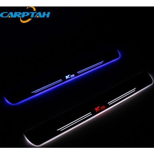 CARPTAH Trim Pedal Car Exterior Parts LED Door Sill Scuff Plate Pathway Dynamic Streamer light For Kia K3 2013-2016 2017 2018