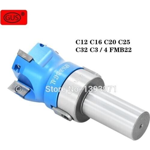 1 set C12 C16 C20 C25 C32 C3 / 4 FMB22 tool holder + BAP400R 50 63 22 4T aluminum, milling cutter head + 10pcs APKT1604