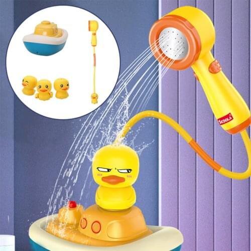 Baby Electric Water Pump Duck Water Spray Bathtub Shower Toys Birthday Gifts Baby Bath Toy Spinning Spray Shower Fun Toy