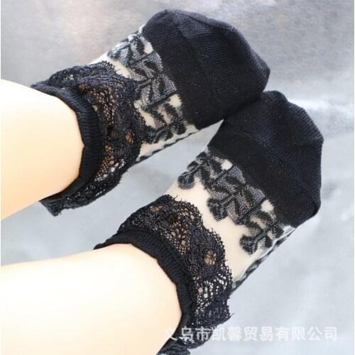 DHL 500pair Summer Baby Girls Lace Ultra-Thin Mesh Crystal Socks Short Solid Color Invisible Socks Kids Princess Socks