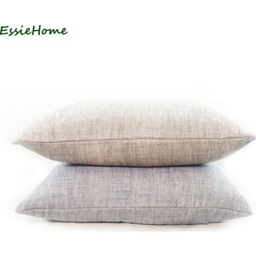 ESSIE HOME 8 Color Available Cotton Linen Cushion Cover Linen Pillow Case Lumber Pillow Pillow for Sofa