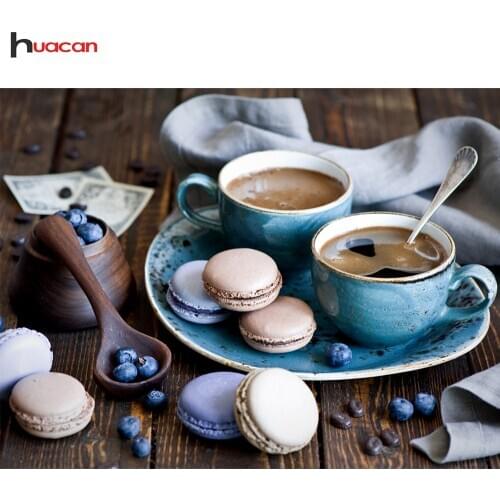 Huacan Diamond Embroidery Sale Full Display Coffee Cup Cross Stitch Diamond Painting Full Square Cartoon Handicraft Home Decor