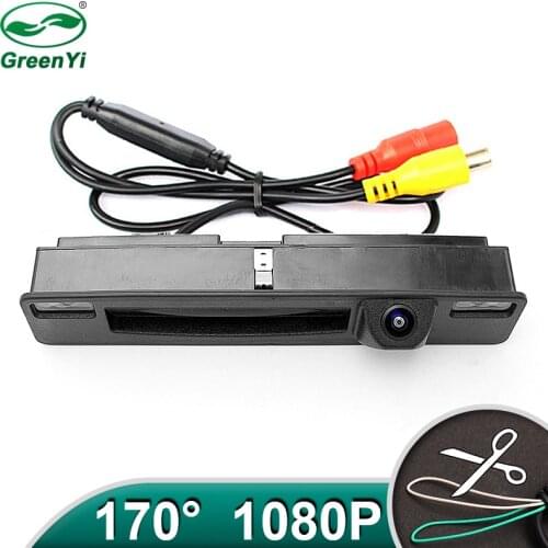 HD AHD 1080P 170 Degree Fisheye Lens Car Rear View Reverse Backup Trunk Handle Camera For Ford Focus 2015~2017 Android Monitor