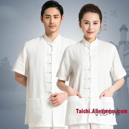 Summer Tai Chi Uniform Short Sleeve Traditional Taiji Clothing For Your Tai Chi Exercise Kung Fu Clothing Unisex Shirt+Pant