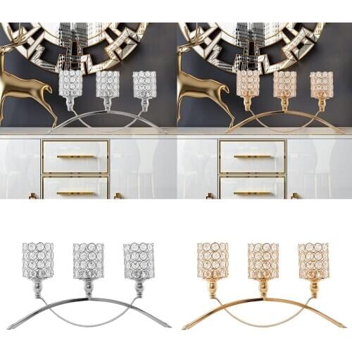 Metal Candle Holders 3 Arms Candelabra Desktop Table Centerpiece Candlestick