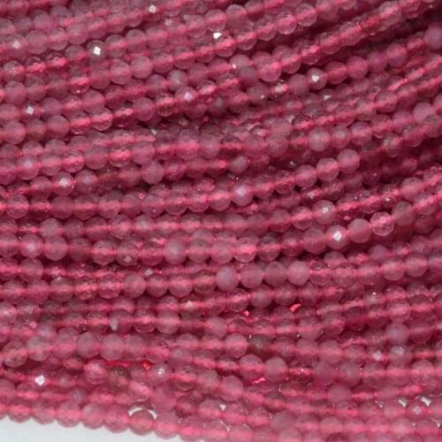 Natural Clean Pink Tourmaline Faceted Round Beads 3.2mm
