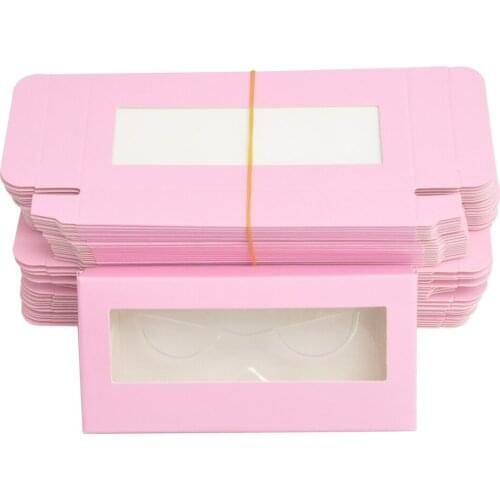 Wholesale items Paper Box Eyelashes Box Package Lash Boxes Packaging Custom Logo Faux Cils 25mm Mink Eyelashes Makeup Pink Case