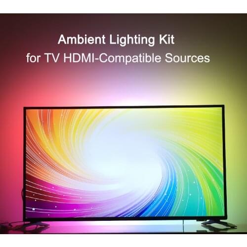 Ambient Light TV Dynamic Backlight 4k 1080P for 40"-120" TV USB WS2812B LED Strip Light TV Backlighting Home Theater Lighting