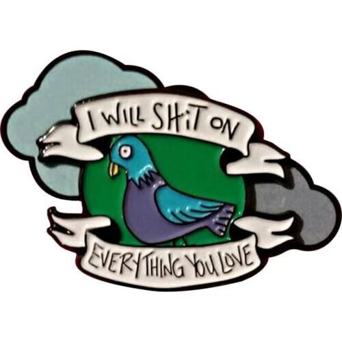 Bird Enamel Pin Brooch