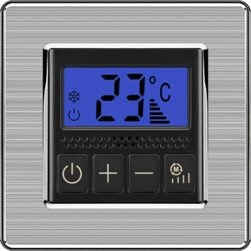 Temperature Controller Room Thermostat Stainless steel panel Programmable electric digital floor temperature regulator