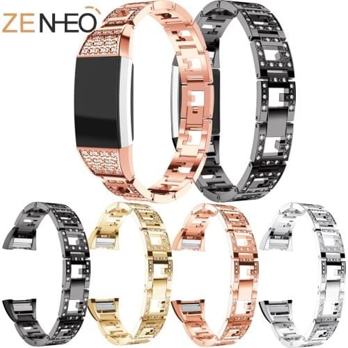 Watchbands for Fitbit Charge 2 Stainless steel smart watch strap Metal strap women luxury Bracelet for Fitbit Charge 2 straps