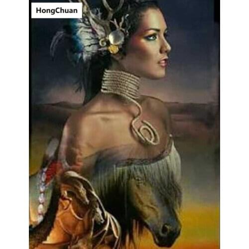 Retro woman mural 5D DIY round/square diamond painting embroidery mosaic cross stitch home decoration new year gift