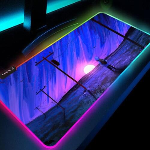 Rgb Pink Setup Gamer Accessories Led Mouse Pad Rgb Keyboard Rgb Mousepad Backlit Mat Deskmat Rgb Gaming Rgb Pc Rug DropShipping