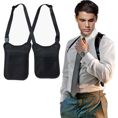 Tactical Anti Theft Bag Military Secret Agent Hidden Underarm Shoulder Bag Wallet Armpit Case Men Secret Agent Costume Bag