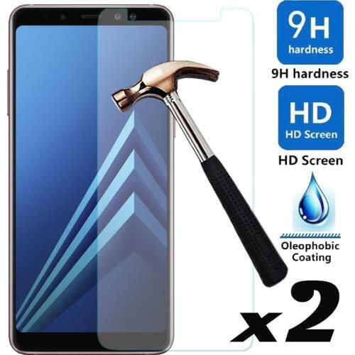 2pcs/lot Tempered Glass Screen Protector Explosion-proof Front Films For Samsung Galaxy A8 Plus 2018 A730F / A8+ (2018) Duos