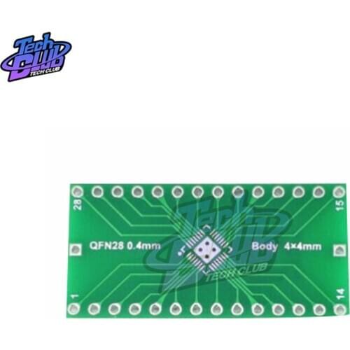 10PCS QFN28 0.4mm 0.5mm to 2.54mm DIP Adapter PCB Board Converter IC Qfn28 to Dip28 Adapter Board
