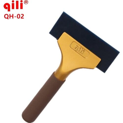 100pcsQili QH-02 Long handle Aluminum 20cmvinyl Film fiber Car sticker wrap tool Water Snow ICE BLUEMAX Squeegee Scraper Shovel