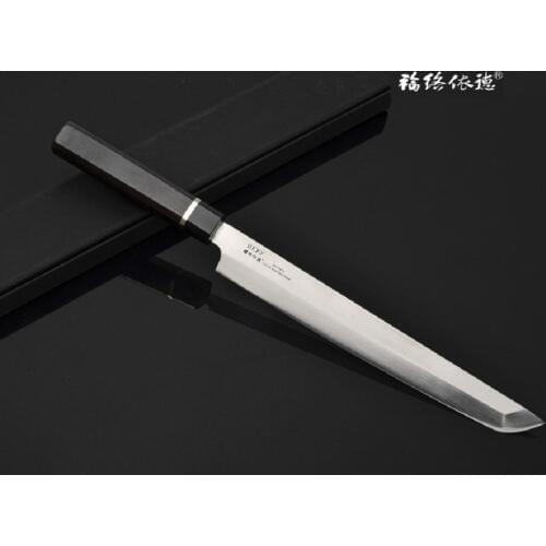 12'' Japanese Knife Kitchen Sushi Sashimi German 1.4116 Stainless Steel Japan Salmon Fish Filleting Cleaver Cooking Knife 7.1.G