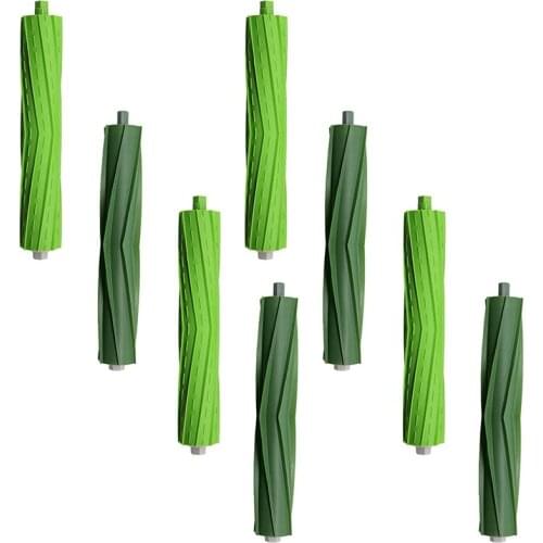4 Set of Multi-Surface Rubber Brush Rollers for IRobot Roomba I&E Series I7 I7+I8 I8+/Plus E5 E6 E7 Robot Vacuum Cleaner