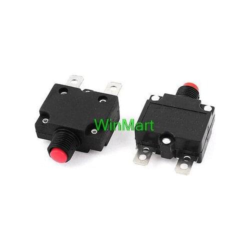 5pcs AC125/250V 15A Push Reset Button Circuit Breaker Thermal Overload Protector