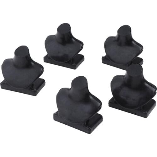 5Pcs Dollhouse Miniature Black Necklace Bracket Jewelry Bracket Display Holders Toy Accessories