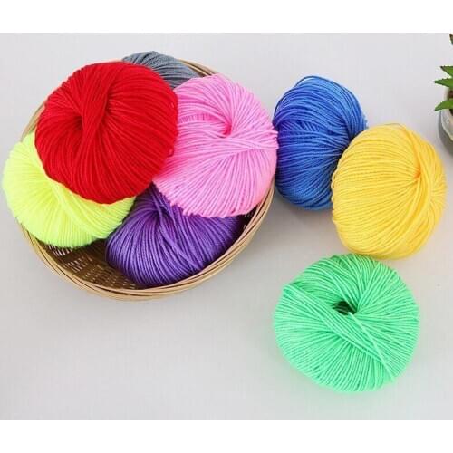 50g/ball Wool Yarn Autumn Winter Soft Crochet Blanket Sweater Scarf DIY Hand Knitted Crochet Baby Clothes Material Acrylic Yarn